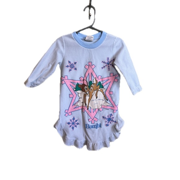 Disney Other - Bambi Vintage 90’s Pastel Snowflake Nightgown Disney Retro